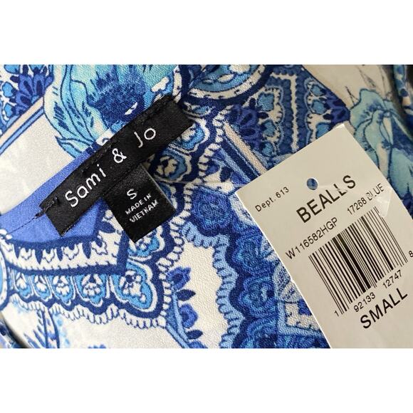 SAMI & JO Womens Size Small Sleeveless Boho Tribal Keyhole Neck Shirt Top NWT - Picture 8 of 8